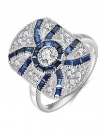 SAPPHIRE DIAMOND RING (TR3753)